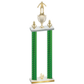 Double Green Carbon Fiber Fourth Place Wrestling Trophy