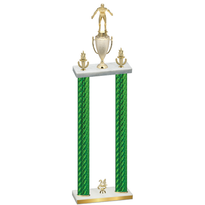 Double Green Carbon Fiber Year Wrestling Trophy