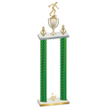 Double Green Carbon Fiber Second Place Bowling Trophy