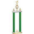 Double Green Carbon Fiber Third Place Bowling Trophy