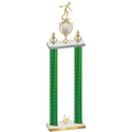 Double Green Carbon Fiber Third Place Bowling Trophy