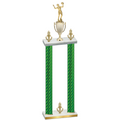 Double Green Carbon Fiber Victory Volleyball Trophy