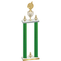 Double Green Carbon Fiber Victory Volleyball Trophy
