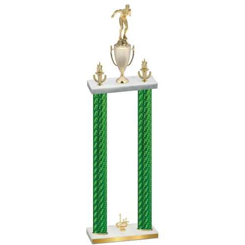 Double Green Carbon Fiber First Place Swimming Trophy
