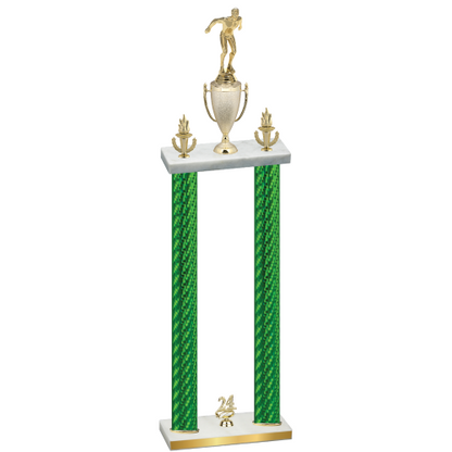 Double Green Carbon Fiber Year Swimming Trophy
