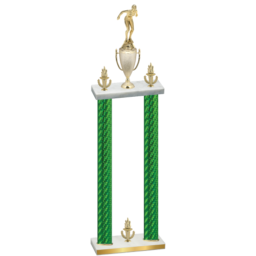 Double Green Carbon Fiber Victory Tennis Trophy