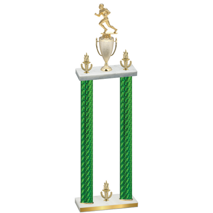 Double Green Carbon Fiber Victory Football Trophy