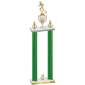 Double Green Carbon Fiber Year Football Trophy