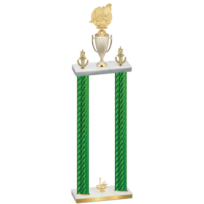 Double Green Carbon Fiber First Place Swimming Trophy