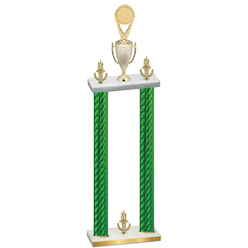 Double Green Carbon Fiber Victory Insert Trophy