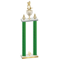 Double Green Carbon Fiber Fourth Place Hockey Trophy
