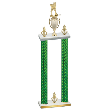 Double Green Carbon Fiber Victory Hockey Trophy