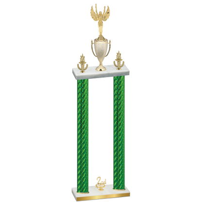 Double Green Carbon Fiber Second Place Victory Trophy