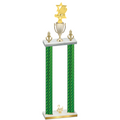 Double Green Carbon Fiber Second Place Pickleball Trophy