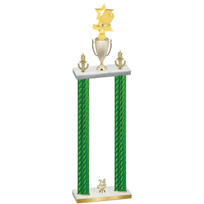 Double Green Carbon Fiber Year Pickleball Trophy