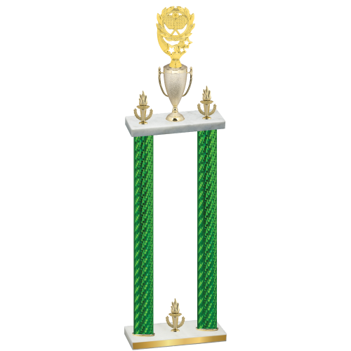 Double Green Carbon Fiber Victory Pickleball Trophy