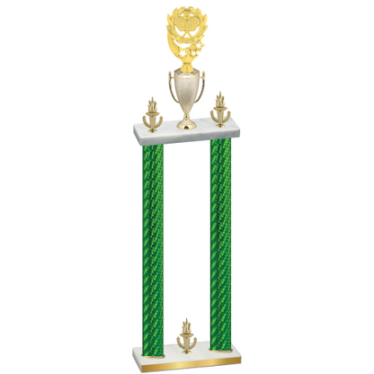 Double Green Carbon Fiber Victory Pickleball Trophy