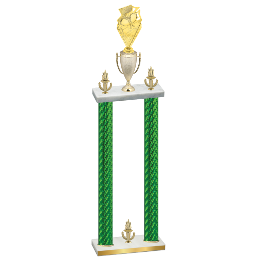 Double Green Carbon Fiber Victory Pickleball Trophy