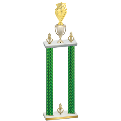 Double Green Carbon Fiber Victory Pickleball Trophy
