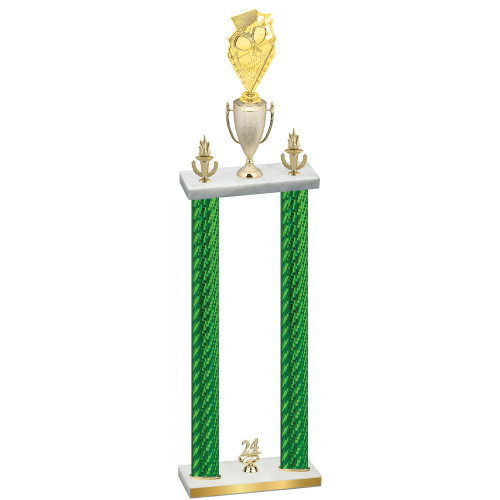Double Green Carbon Fiber Year Pickleball Trophy