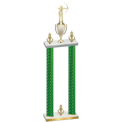 Double Green Carbon Fiber Victory Archery Trophy