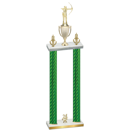 Double Green Carbon Fiber Year Archery Trophy
