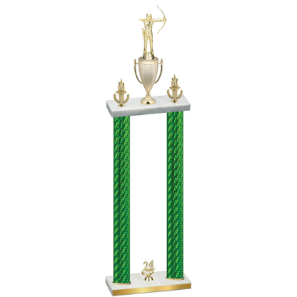 Double Green Carbon Fiber Year Archery Trophy