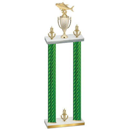Double Green Carbon Fiber Victory Fishing Trophy