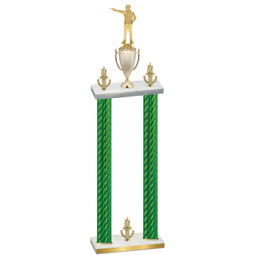 Double Green Carbon Fiber Victory Shooter Trophy