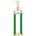 Double Green Carbon Fiber Third Place Weights Trophy