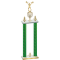 Double Green Carbon Fiber Year Weights Trophy