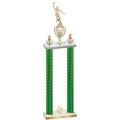 Double Green Carbon Fiber Fourth Place Basketball Trophy
