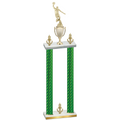 Double Green Carbon Fiber Victory Basketball Trophy