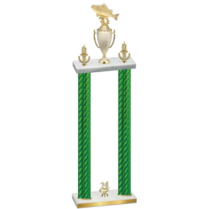 Double Green Carbon Fiber Year Fishing Trophy