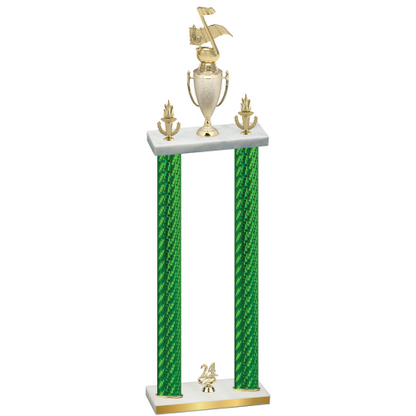 Double Green Carbon Fiber Year Music Trophy