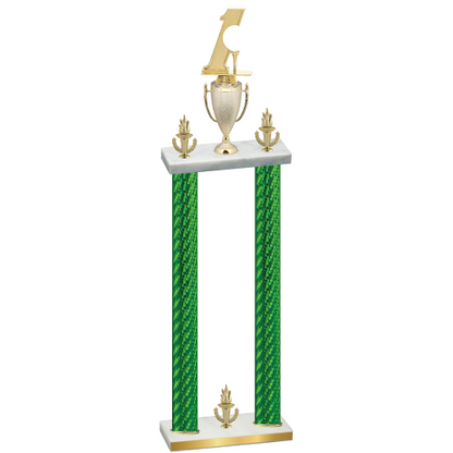 Double Green Carbon Fiber Victory Golf Trophy