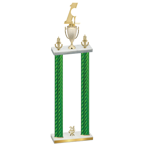 Double Green Carbon Fiber Year Golf Trophy