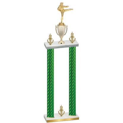 Double Green Carbon Fiber Victory Karate Trophy