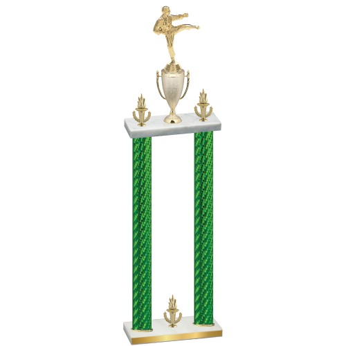 Double Green Carbon Fiber Victory Karate Trophy