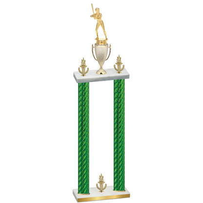 Double Green Carbon Fiber Victory Softball Trophy