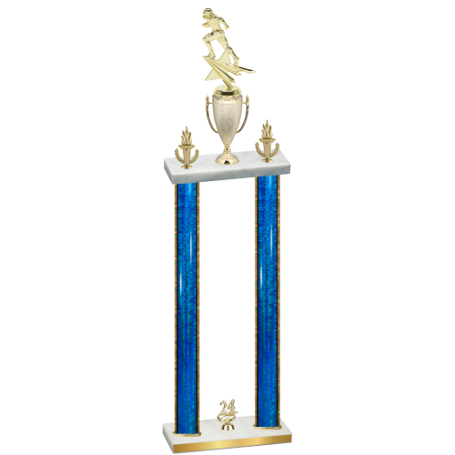 Double Blue Glacier Year Football Trophy