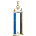 Double Blue Glacier Second Place Soccer Trophy