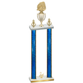 Double Blue Glacier Second Place Soccer Trophy
