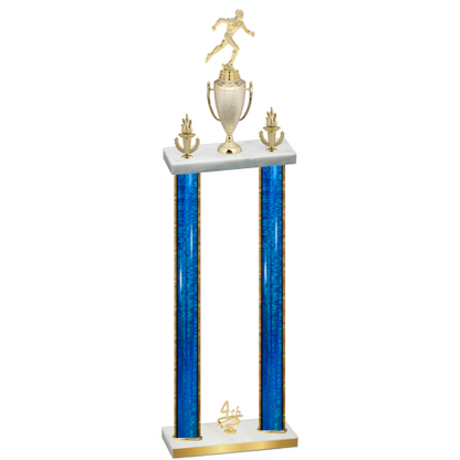 Double Blue Glacier Fourth Place Running Trophy