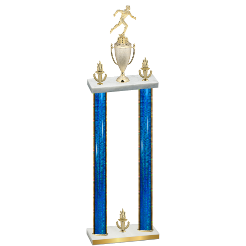 Double Blue Glacier Victory Running Trophy