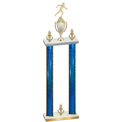 Double Blue Glacier Victory Running Trophy