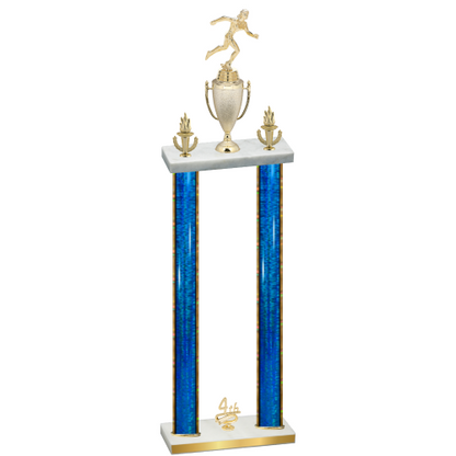 Double Blue Glacier Fourth Place Running Trophy