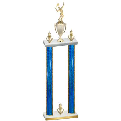 Double Blue Glacier Victory Tennis Trophy