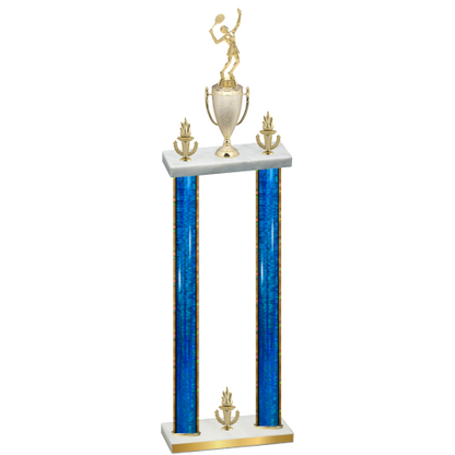 Double Blue Glacier Victory Tennis Trophy