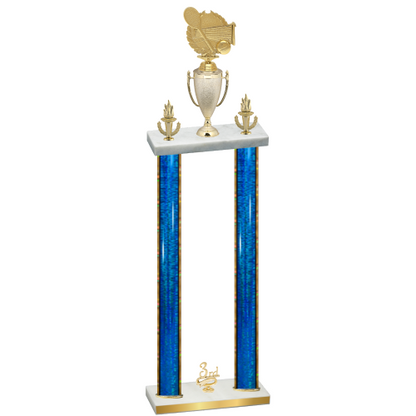 Double Blue Glacier Third Place Tennis Trophy